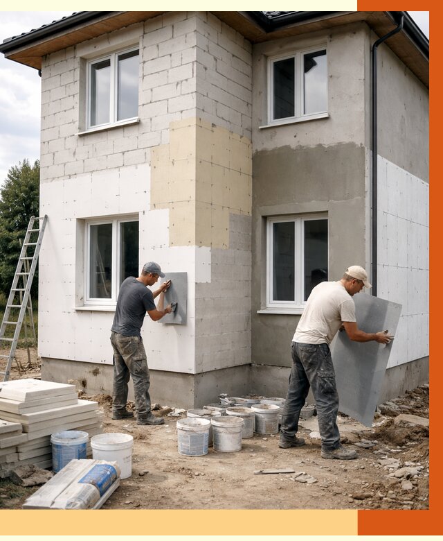 Утепление дома из газобетона в Курганинске от 4368 руб./м² — заказать у ТепломастерКгн